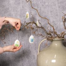 Artikel Påskeæg med forårsblomster, ideelle til påskebuketter eller vinduer, 8 cm, 8 stk.