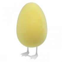 Dekorativt æg med ben gul bordpynt Påske dekorativ figuræg H25cm