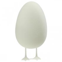 Dekorativt æg med ben påskeæggehvide Bordpynt påskefigur H25cm