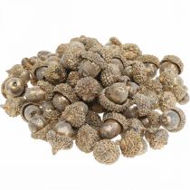 Artikel Efterårsfrugter gyldne, festlige efterårsdekorationer, dekorative agern selvfølgelig, adventsdekoration Ø1,5 - 2,5cm L1,5 - 3cm 300g