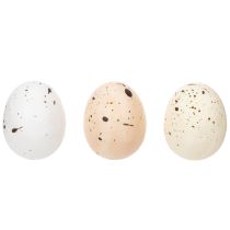 Artikel Dekorative påskeæg med spættet overflade til forårsarrangementer, 3 cm, 24 stk.