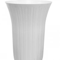 Artikel Lilia hvid plast vase Ø28cm H48cm
