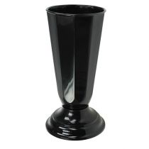 Vase Szwed sort Ø23cm, 1 stk