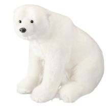 Artikel Dekorative isbjørnefigurer stående og siddende hvide 16/20 cm 3 stk.