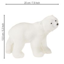 Artikel Dekorative isbjørnefigurer stående og siddende hvide 16/20 cm 3 stk.
