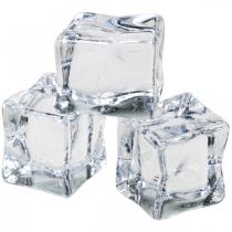 Kunstige isterninger dekorativ is gennemsigtig 2,5×3×2,5cm 12 stk.