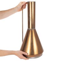 Artikel Elegant gulvvase, vintage stil, orientalsk, dekorativ kande i kobberfarvet metal, Ø27 cm H58 cm