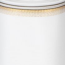 Artikel Elegant moiré kransbånd, 200 mm hvid med guldperlekant og speciel finish, 25 m - Perfekt til dekorationer og fester