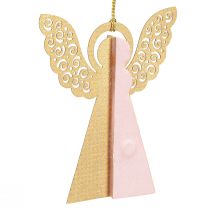 Artikel Englepapir julepynt abrikos guld 12 cm sæt med 4