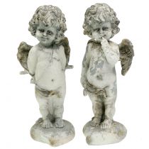 Dekorativ engel Cupido med hjerte 25cm 2stk
