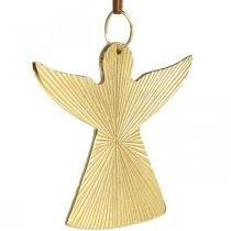 Dekorativ engel, metal vedhæng, julepynt gylden 9 × 10cm 3stk