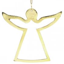 Metal vedhæng, dekorative engle, gylden advent dekoration 15 × 16,5 cm