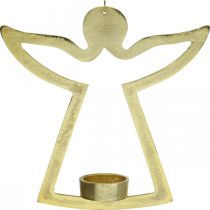 Artikel Dekorativ engel, fyrfadsholder til ophæng, metal dekoration gylden H20cm