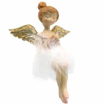 Dekorativ ballerina angel edge sæde Ø11,5 H15cm 2stk