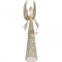 Artikel Dekorativ engelfigur med guirlande julemetal 13 × 8,5 cm H40cm