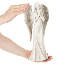 Artikel Englefigur stående og bedende, dekoration, 36 cm