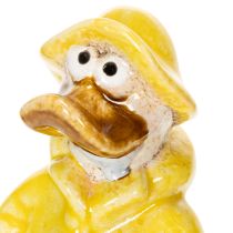 Artikel Andefigurer, regnfrakke keramikfigurer til sjov balkon- og havedekoration, 11 cm, 4 stk.