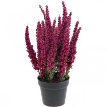 Erika lilla lyngkost lyng kunstplante H26cm