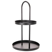 Artikel Metal rund dekorativ bakke med to lag, 58 cm