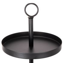 Artikel Tre-lags rundt serveringsfad i metal til borddekoration i flere niveauer, 61 cm