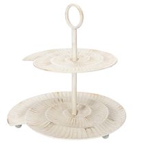Artikel Vintage serveringsfad i flere niveauer til stilfuld dekoration i stuen eller vindueskarmen, 39 cm