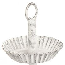 Artikel Metal 3-lags bakke Hvid H23cm