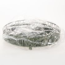 Artikel Serveringsfad i metal, grøn, tre niveauer, grantræsdekoration, rund, 49 cm