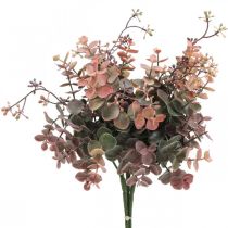 Eucalyptus Bush Kunstig Eucalyptus Rød Grøn 25cm 3 stk