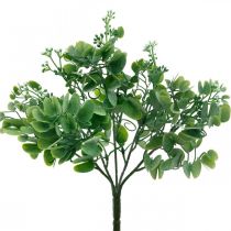 Bryllupsdekoration Kunstige Eukalyptusgrene med blomsterdekoration Buket Grøn, Hvid 26 cm