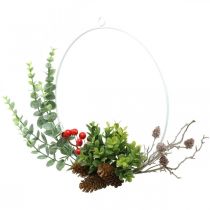Artikel Dekorativ krans af eukalyptus, bær og kogler kunstig Ø30 cm