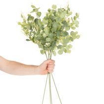Artikel Kunstig eukalyptusgren med runde blade, 75 cm, 4 stk.