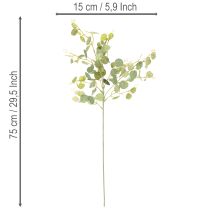 Artikel Kunstig eukalyptusgren med runde blade, 75 cm, 4 stk.