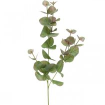 Kunstig eucalyptus gren deco grøn plante grøn, lyserød 75cm