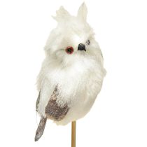 Artikel Ugle på pinden hvid 9 cm L48cm