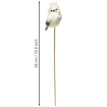 Artikel Ugle på pinden hvid 9 cm L48cm
