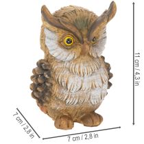 Artikel Uglefigur, lille siddende ugle, dekoration, 11 cm