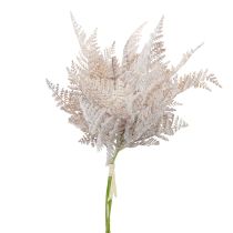 Kunstig Blomsterbuket Kunstbregne Hvid 72cm Brun 3 stk