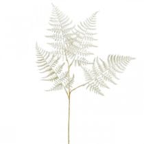 Dekorativ bladbregne, kunstig plante, bregnegren, dekorativt bregneblad hvid L59cm