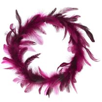 Artikel Fjerkrans bordeaux fjerdekoration fasanfjer Ø20cm 3 stk.