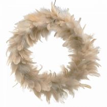 Deco fjerkrans pink Ø25cm Krans af fjer
