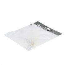 Artikel Fjer på wire L27cm hvid 6 stk