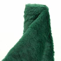 Dekorativt pelsbånd mørkegrøn 20cm x 200cm