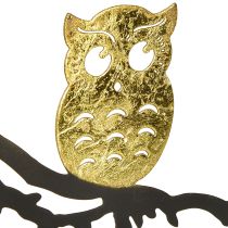 Artikel Vinduesdekoration ugle på gren efterår, dekorativ ring metal 22cm
