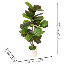 Artikel Kunstig Ficus lyrata 120 cm dekorativ til stuen