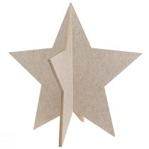 Artikel Filt dekorativ stjerne til at placere juledekoration filt beige H62cm
