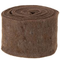 Artikel Brunt uldfiltbånd, 15 cm x 5 m, til dekoration og kreative aktiviteter