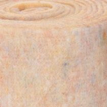 Artikel Filtbånd, tofarvet grydelappe af uldfilt, orange/flerfarvet, 15 cm x 5 m