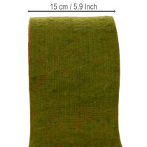 Artikel Uldfiltbånd som tofarvet pottebånd til blomsterdekorationer, grøn/rød, 15 cm x 5 m