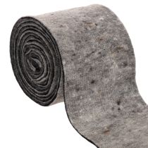 Artikel Tofarvet uldfilt-hængsel til potter, grå/sort, 15 cm x 5 m