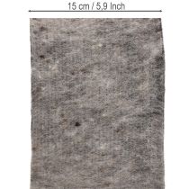 Artikel Tofarvet uldfilt-hængsel til potter, grå/sort, 15 cm x 5 m